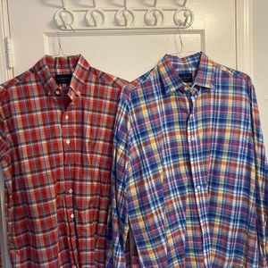 Bundle of two Ledbury button down shirts. Neck Size 16.5 / 16 1/2. Sleeves 35